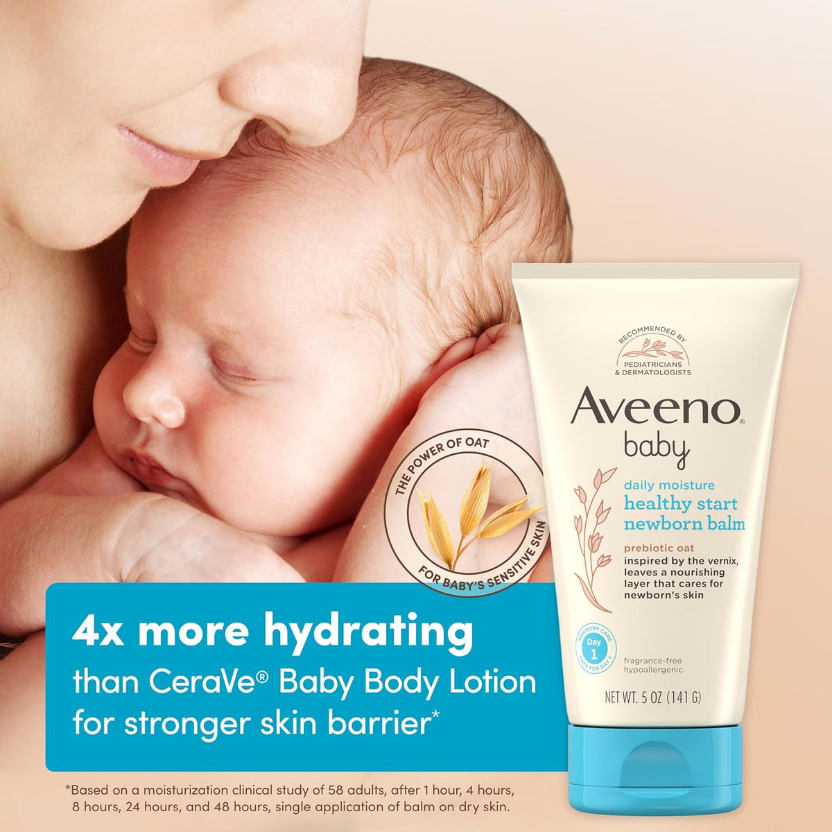 Aveeno Baby Healthy Start Newborn Balm, Fragrance-Free, 5 oz (140 g) - view 4