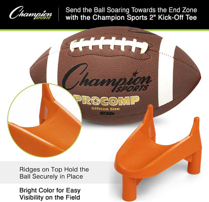 Champion Sports Heavy Duty Football Kicking Tee, 2 Inch, Orange - view 4