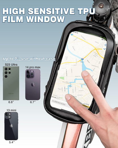 ROCKBROS Waterproof Bike Phone Front Frame Bag - view 3