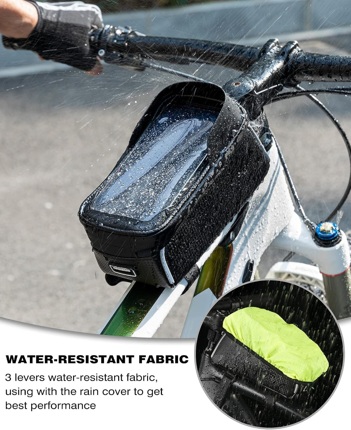 ROCKBROS Waterproof Bike Phone Front Frame Bag - view 4