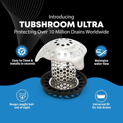 TubShroom Ultra Stainless Steel Bath Tub Drain Hair Catcher Combo - view 2