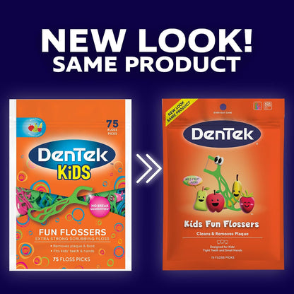 DenTek Kids Flossers Wild Fruit, 75 Count, Pack of 3 - view 3
