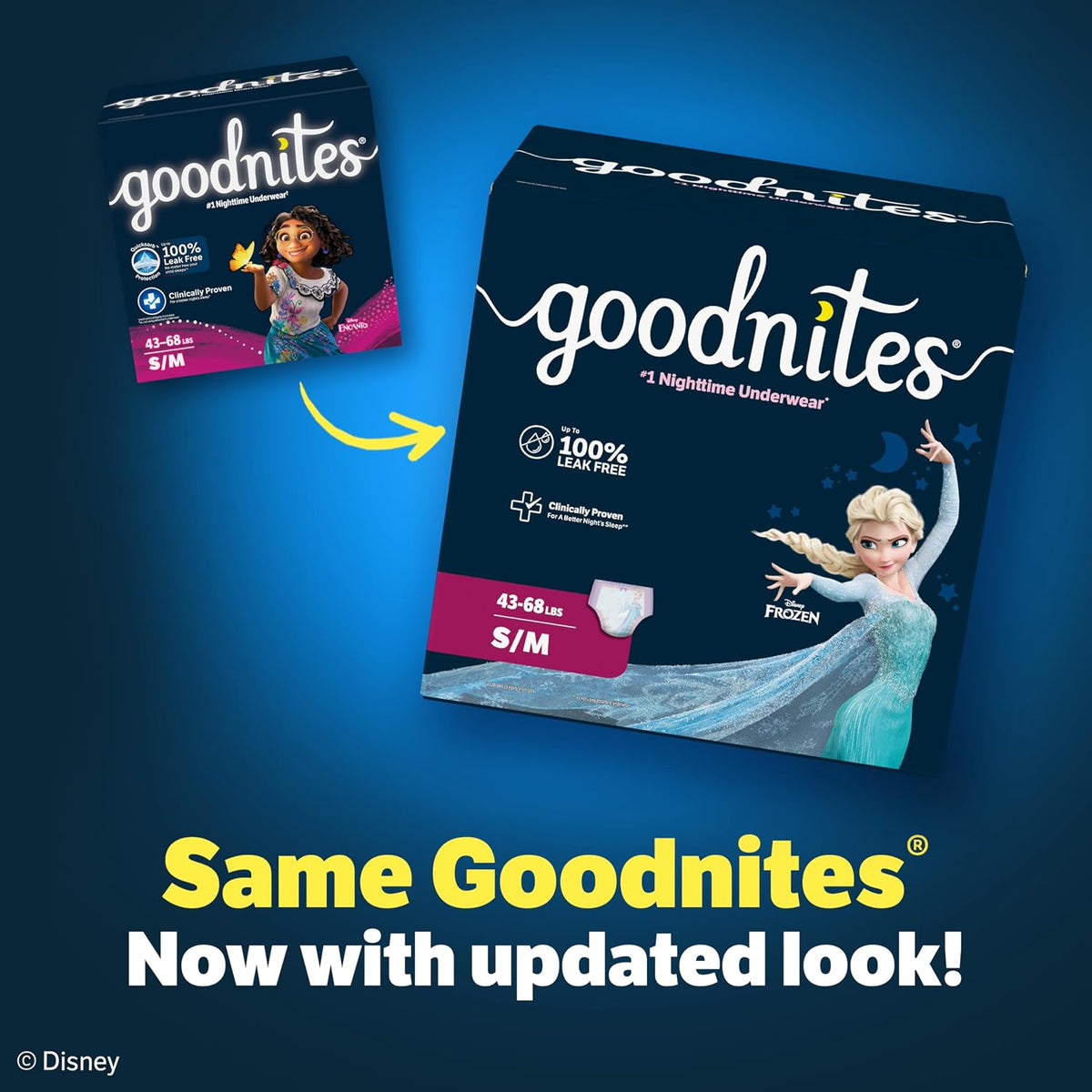 GoodNites Girls Night-Time Underwear, Size S/M, 44 Count (2 Packs of 22) - view 3