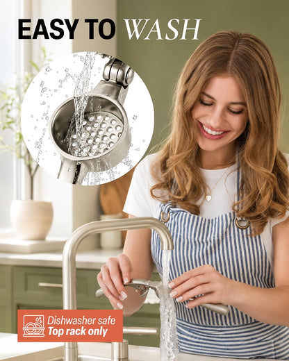 Zulay Kitchen Stainless Steel Garlic Press and Mincer, Silver - view 6