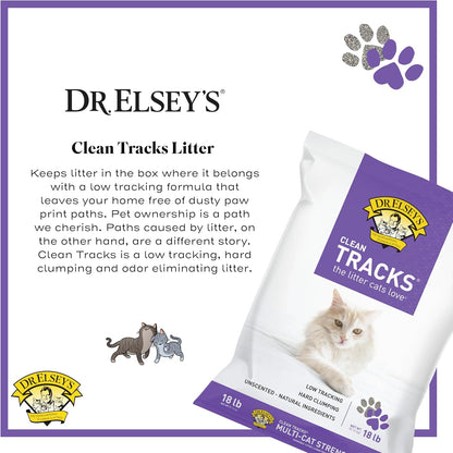 Dr. Elsey's Clean Tracks Clumping Clay Cat Litter, 18 lb - view 3