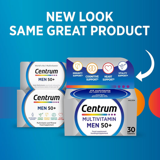 Centrum Men 50+ Multivitamin Tablets, 23 Nutrients, 30 Count - view 2