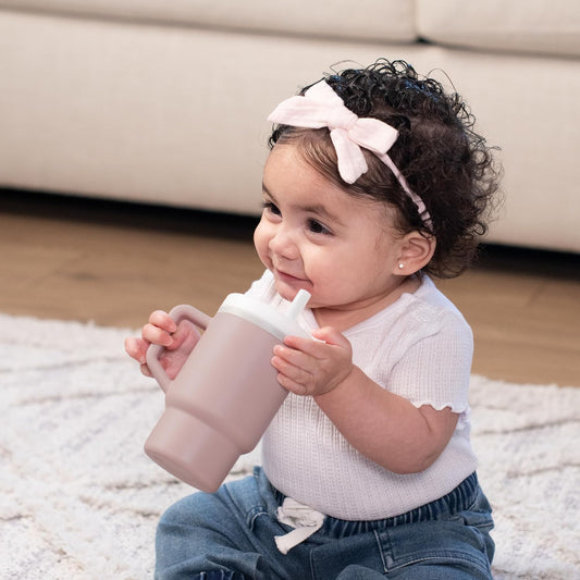 Infantino My 1st Tumbler Silicone Cup with Straw and Handle, 9 fl oz, Pirouette - view 2
