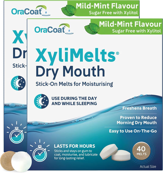 XyliMelts Dry Mouth Relief Discs Mint 80 Count