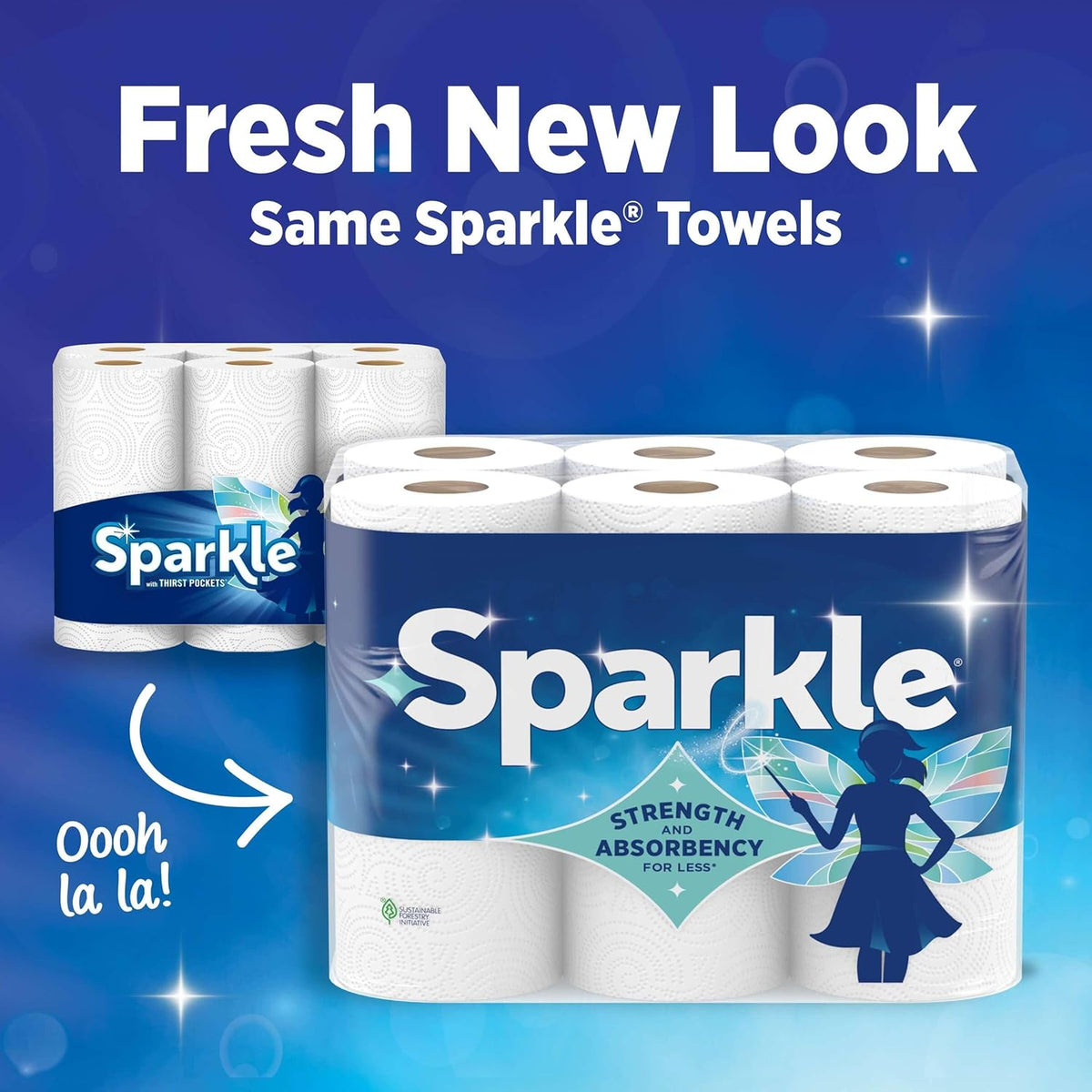 Sparkle Pick-A-Size Paper Towels, Spirited Prints, 6 Double Rolls - view 4