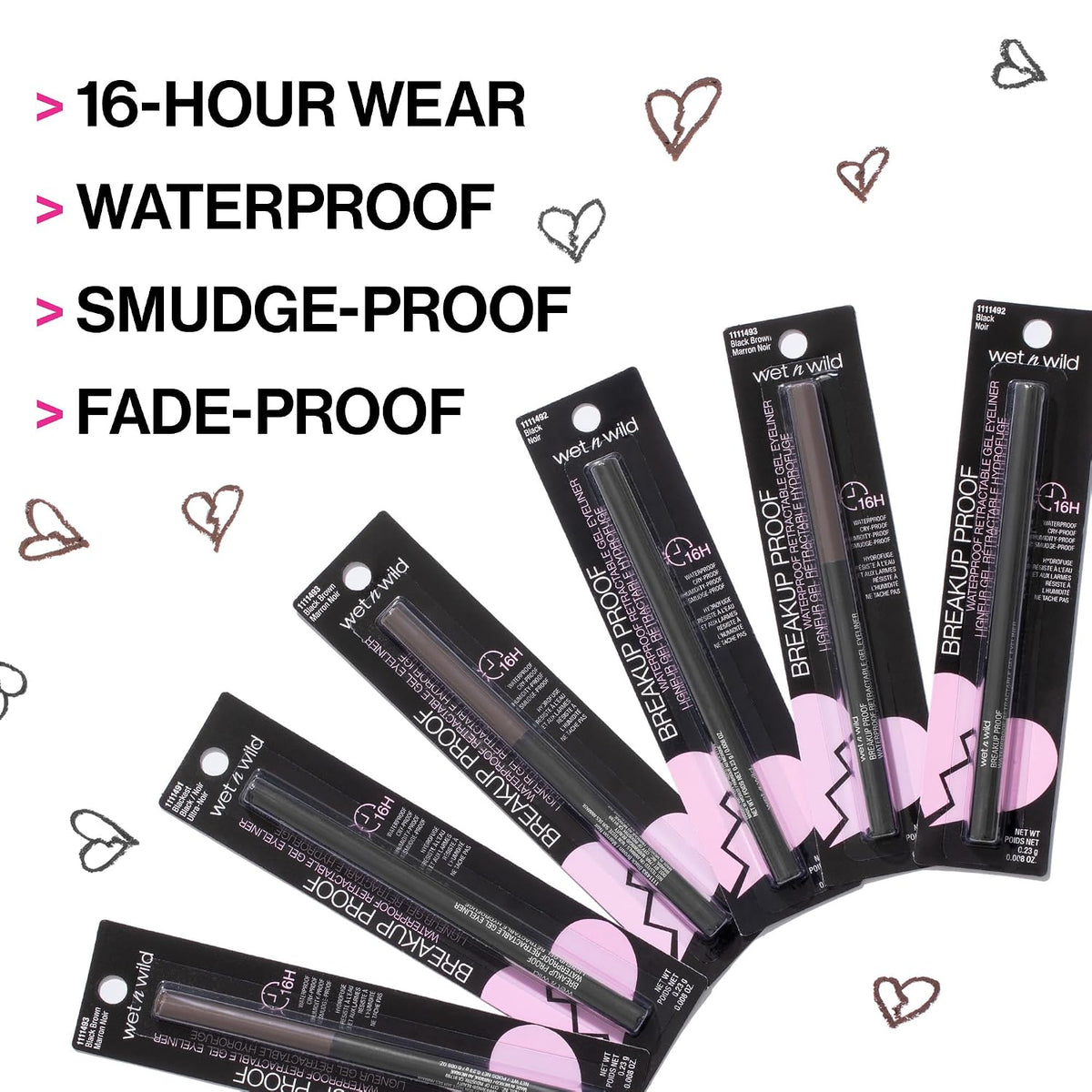 wet n wild Mega Last Breakup Proof Retractable Eyeliner, Waterproof, Black - view 6