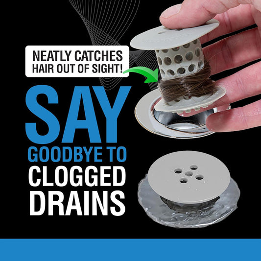 TubShroom Bathtub Drain Hair Catcher, Gray - view 2