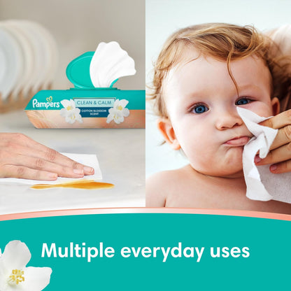 Pampers Clean & Calm Wipes, Cotton Blossom Scent, 336 Wipes - view 2