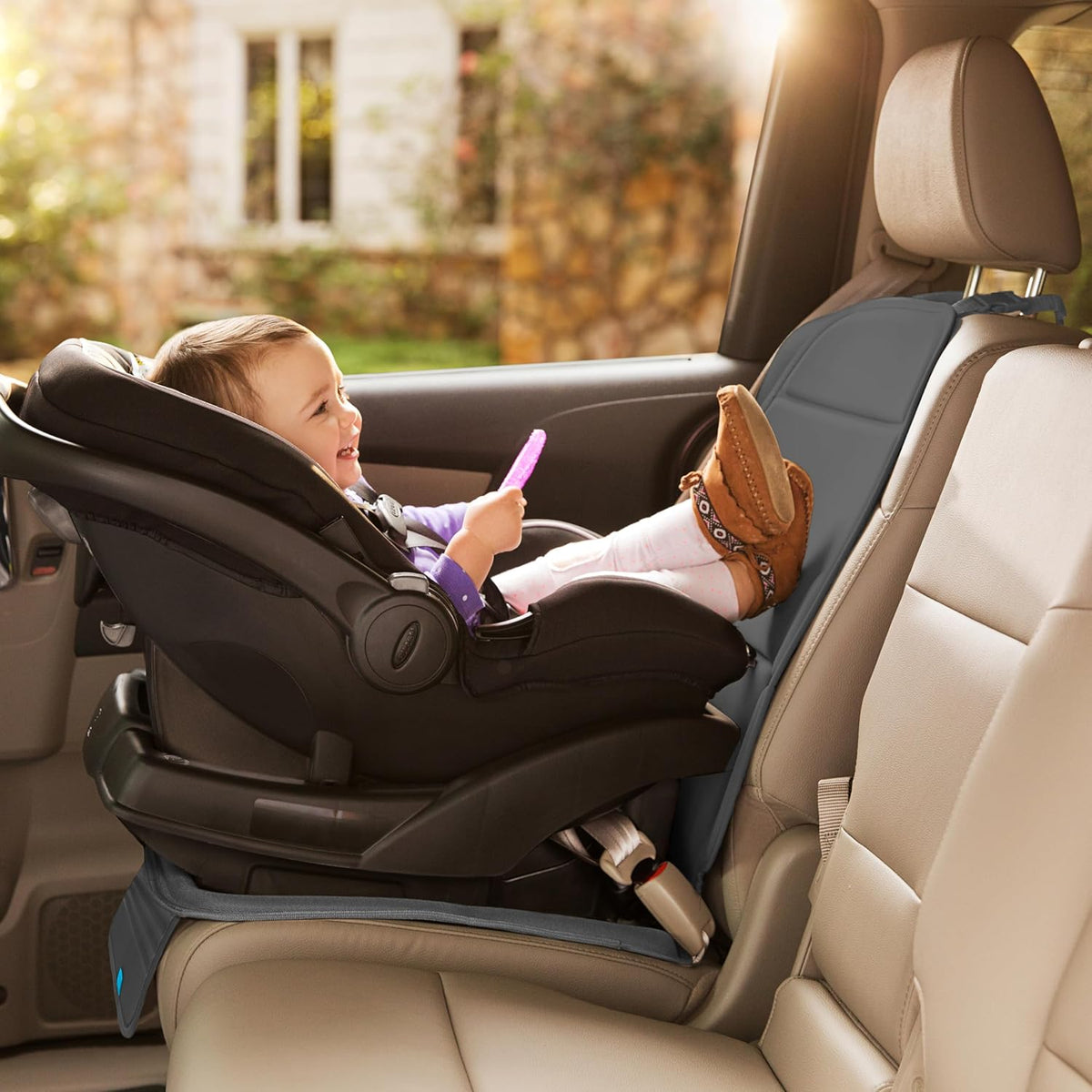 Munchkin Elite Seat Guardian Car Seat Protector, Dark Grey — alternate product view