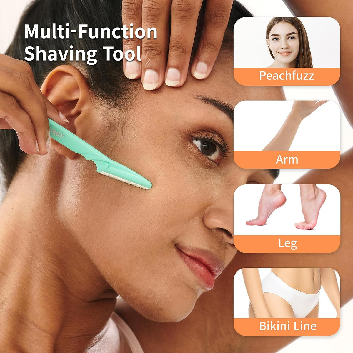 Tinkle Dermaplaning Razors with Safety Cover, 12 Count (4 Packs of 3) - view 4