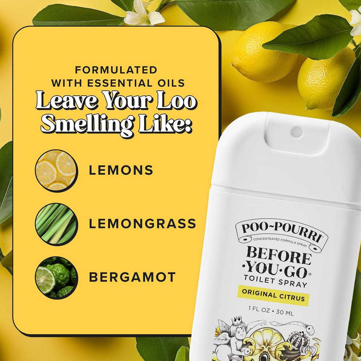 Poo-Pourri Before-You-Go Toilet Spray Original Citrus 1 fl oz (30 ml) - view 6