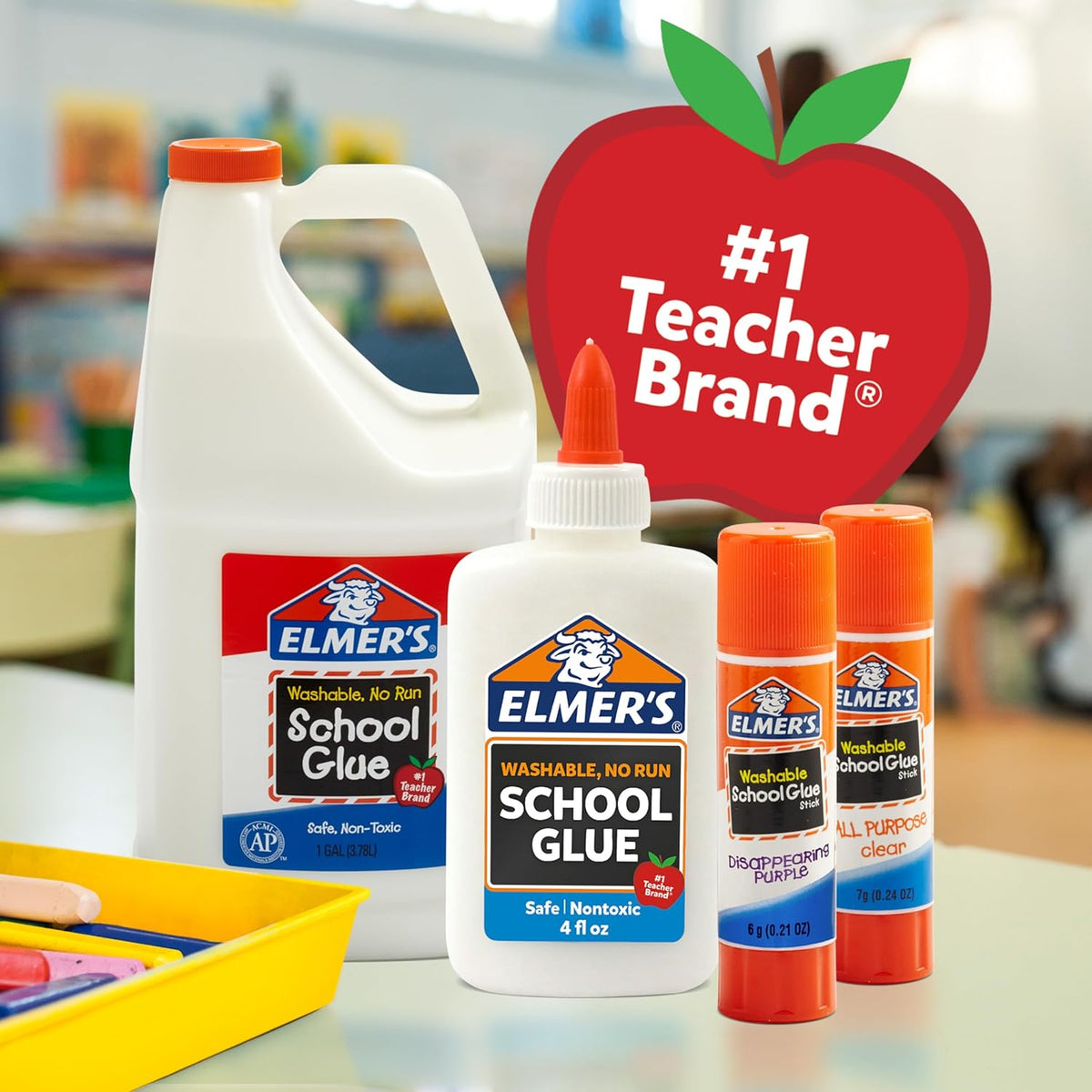 Elmer's Disappearing Purple School Glue Sticks, 22 g, Pack of 3 - view 5