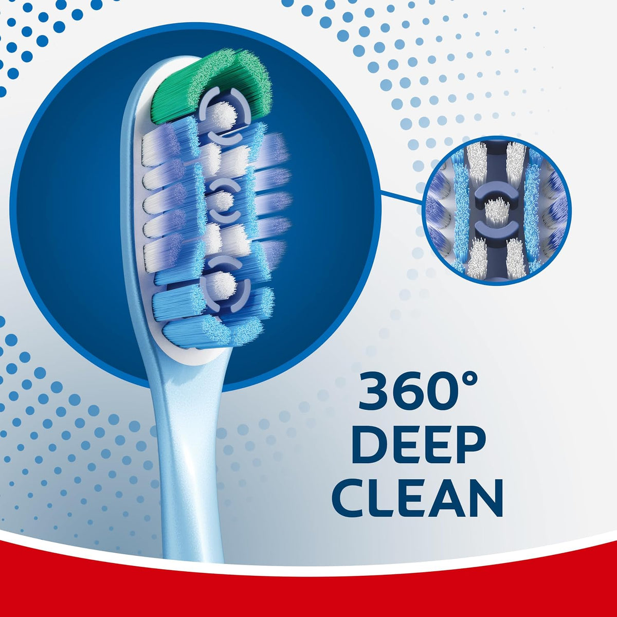 Colgate 360 Deep Clean 4-in-1 Medium Toothbrushes, Pack of 4 - view 3