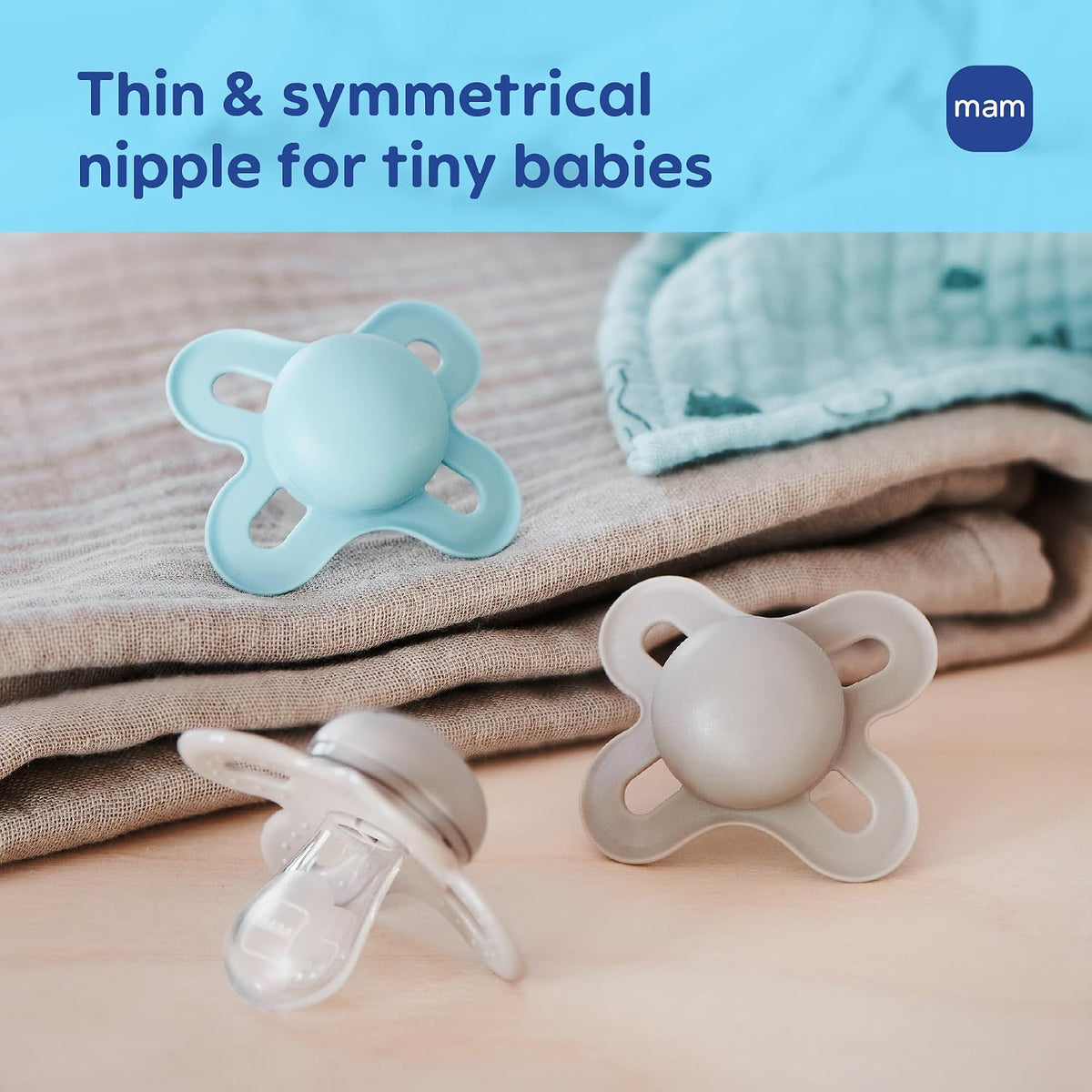 MAM Original Start Newborn Dummies 0-3 Months, Skin Soft Silicone, Pack of 2 - view 5