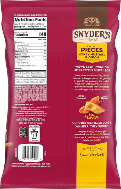 Snyder's of Hanover Honey Mustard and Onion Pretzel Pieces 11.25 oz - view 3
