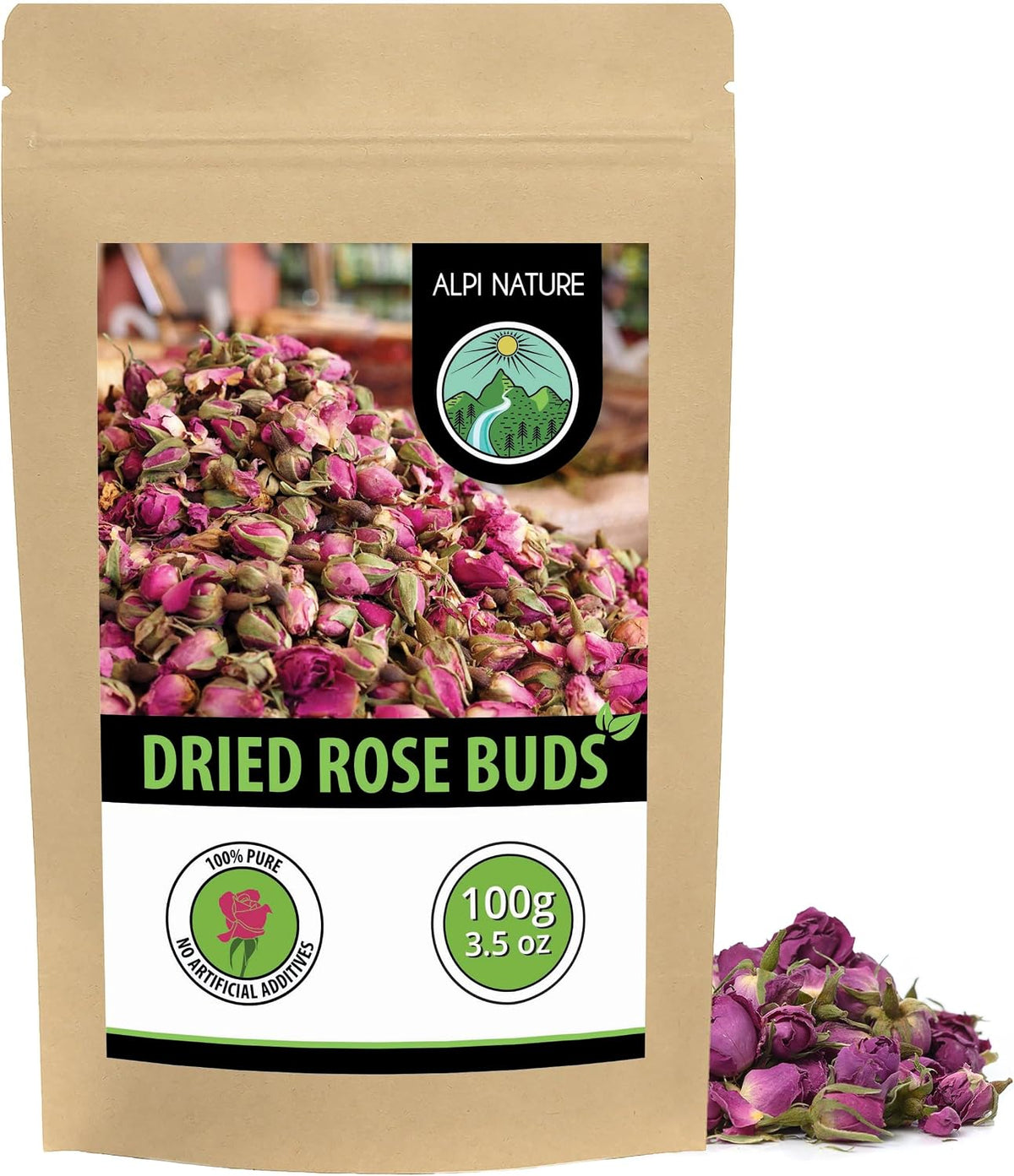 Alpi Nature Rose Tea Dried Whole Rose Buds 100 g