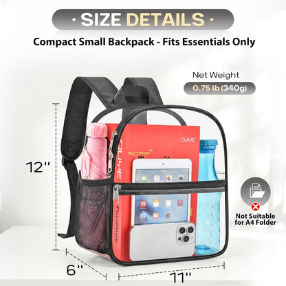Oraben Clear Stadium Backpack, 12 x 6 x 11 Inch - view 3