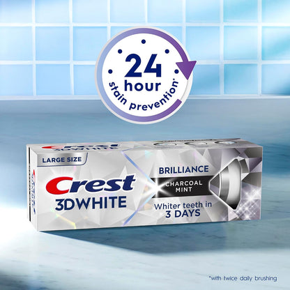 Crest 3D White Brilliance Charcoal Toothpaste Mint 130 g (4.6 oz) - view 5