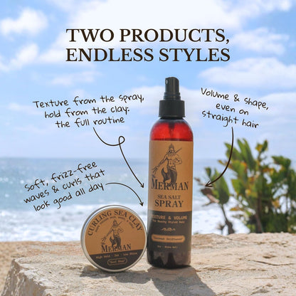 The Merman Sea Salt Spray and Curling Sea Clay Bundle, 8 oz and 2 oz - view 4