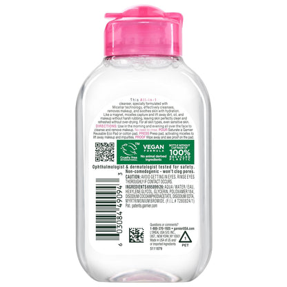 Garnier Micellar Cleansing Water, Facial Cleanser and Makeup Remover, 3.4 fl oz - view 2