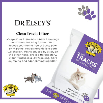 Dr. Elsey's Clean Tracks Clumping Clay Cat Litter, 40 lb - view 3