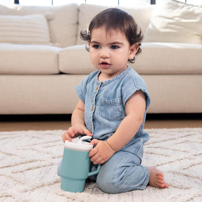 Infantino My 1st Tumbler with Straw and Handle 9 fl oz, Moody Blue - view 4