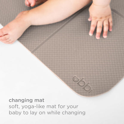 Ubbi On-the-Go Baby Changing Mat, Taupe - view 3