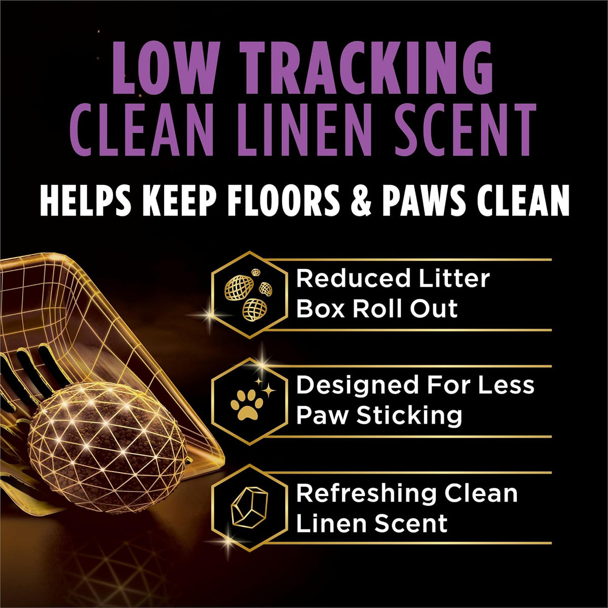 Purina Tidy Cats Performance Plus Tidy Feet Cat Litter, Unscented, 22 lb Box - view 3