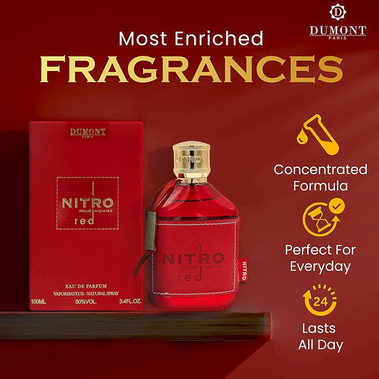 Dumont Nitro Red Eau de Parfum Spray for Men, 3.4 oz - view 2