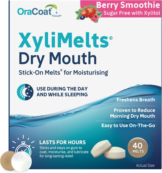 XyliMelts Dry Mouth Relief Discs Berry Smoothie (40 Count)