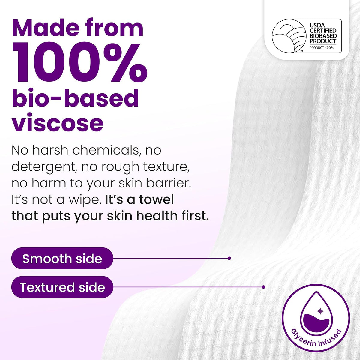 Clean Skin Club Clean Towels XL Disposable Face Towels, 50 Count - view 5