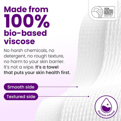 Clean Skin Club Clean Towels XL Disposable Face Towels, 50 Count - view 5