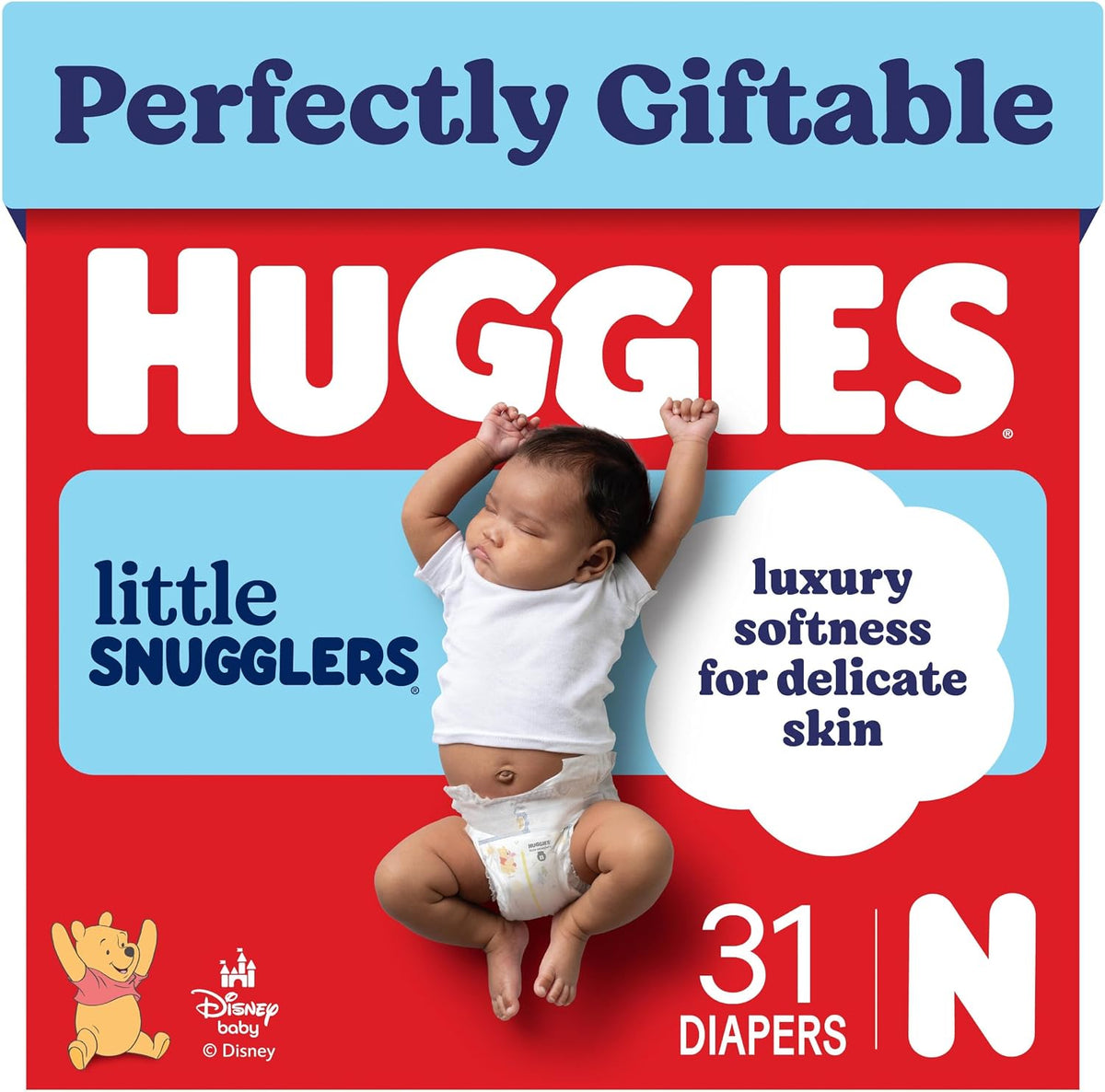 Huggies Little Snugglers Newborn Nappies, 31 Count — product view