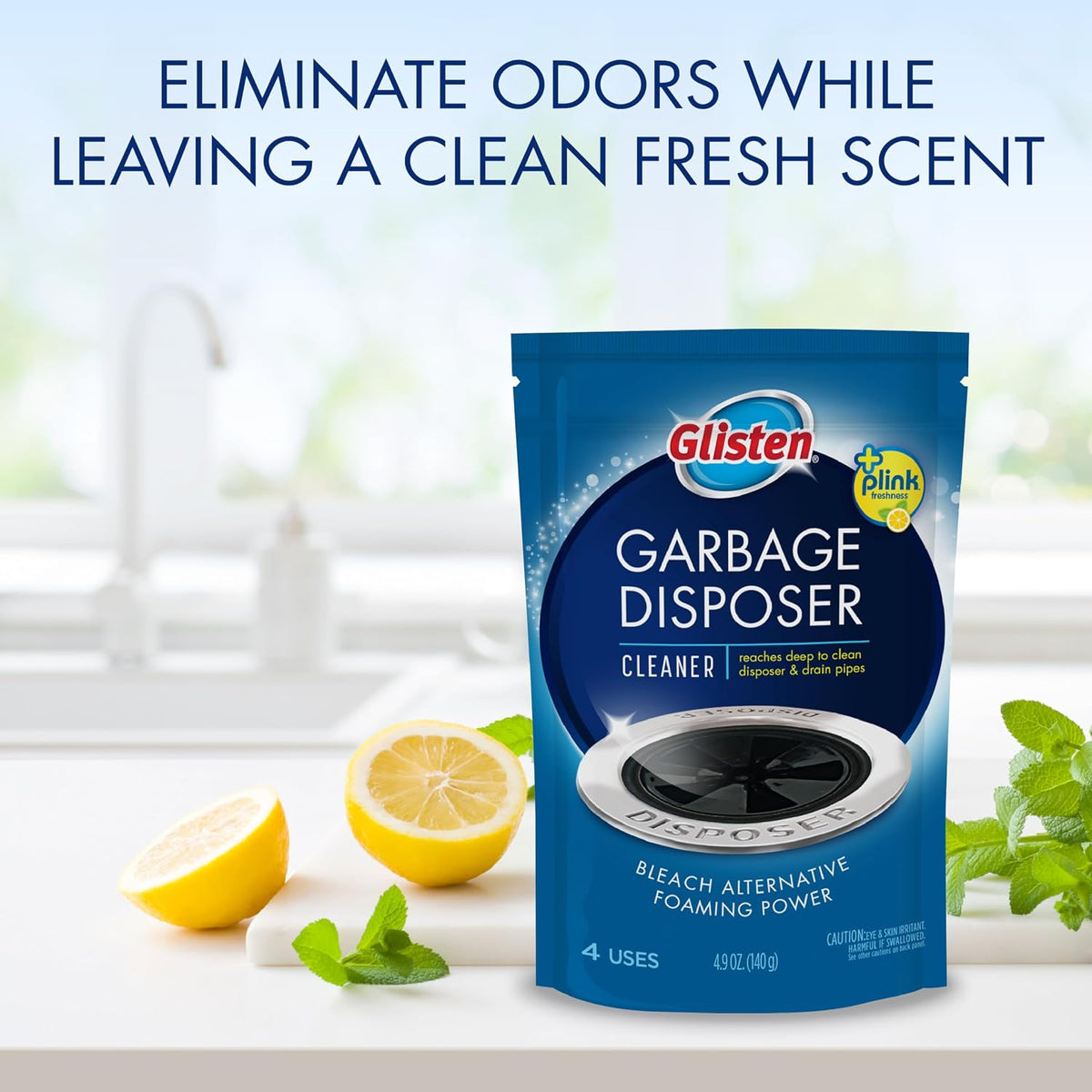 Glisten Garbage Disposer Cleaner, Lemon Scent, 4 Packets - view 6