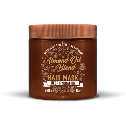 Aveeno Almond Oil Blend Hydrating Hair Mask with Avocado Oil and Oat, 8 fl oz
