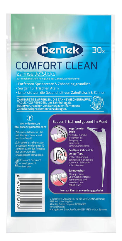 DenTek Comfort Clean Floss Picks for Back Teeth, Mint, 30 Count (Pack of 3) - view 6