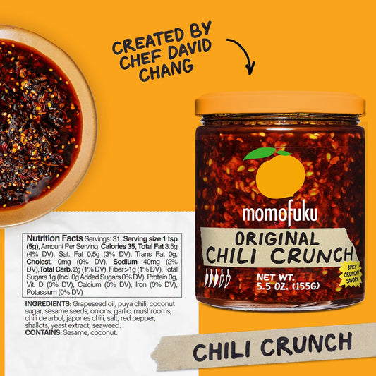 Momofuku Chili Crunch Chilli Oil with Crunchy Garlic and Shallots, 5.3 oz - view 2