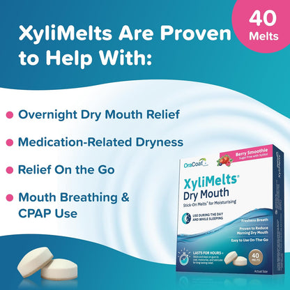 XyliMelts Dry Mouth Relief Discs Berry Smoothie (40 Count) - view 3