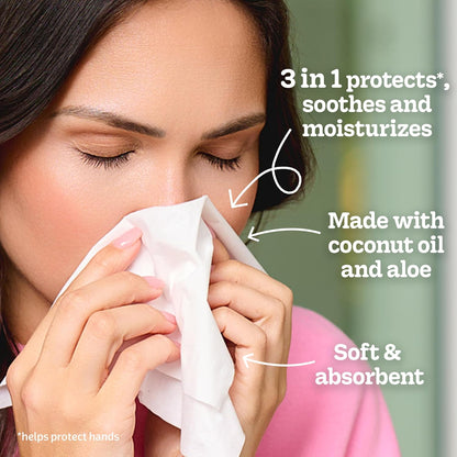 Kleenex Lotion Facial Tissues with Coconut Oil and Aloe, 8 Cube Boxes of 80 - view 4