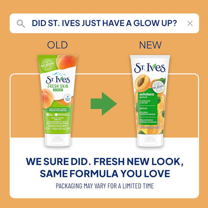 St. Ives Fresh Skin Apricot Face Scrub, Oil-Free Facial Exfoliator, 6 oz - view 3