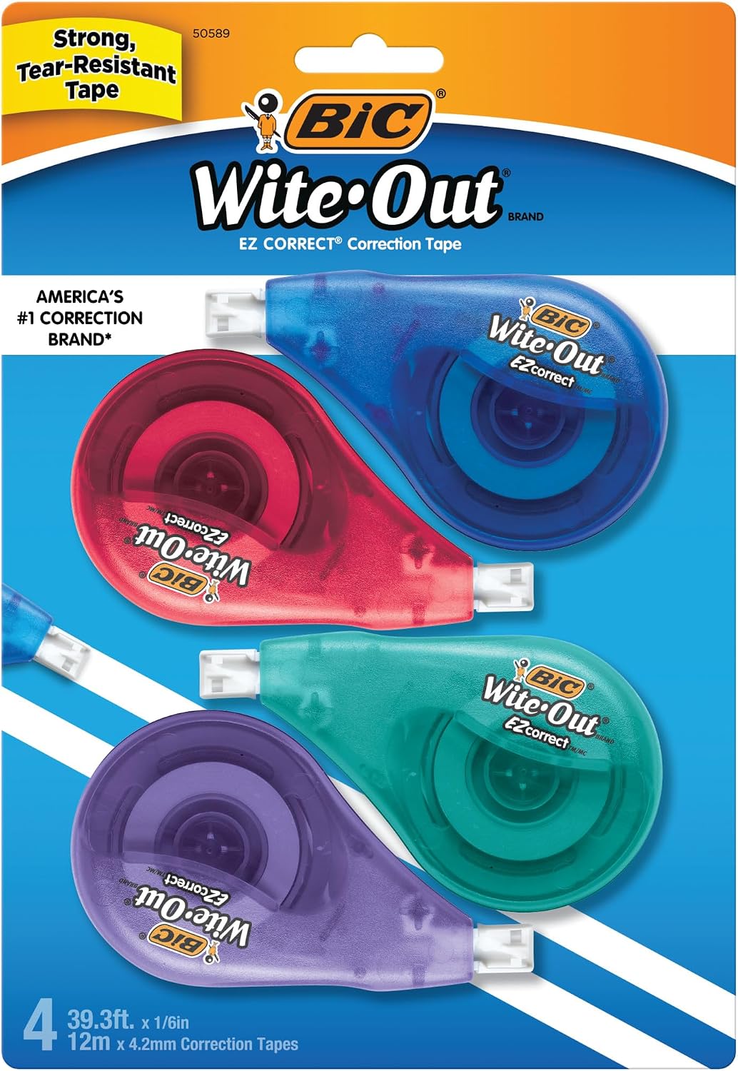 BIC Wite-Out EZ Correct Correction Tape, 4 Count — product view