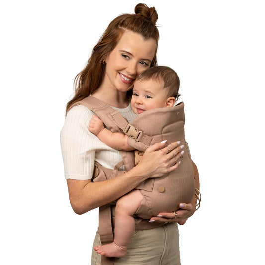 Infantino Flip Luxe 4-in-1 Baby Carrier, 7-35 lbs, Affogato
