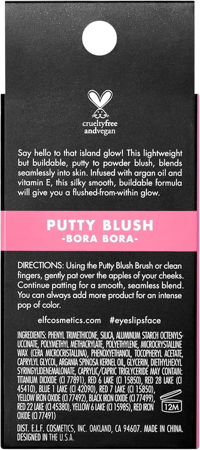 e.l.f. Putty Blush Creamy Ultra Pigmented Bora Bora 0.35 oz (10g) - view 4