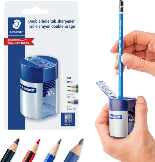 STAEDTLER Double-Hole Tub Pencil Sharpener
