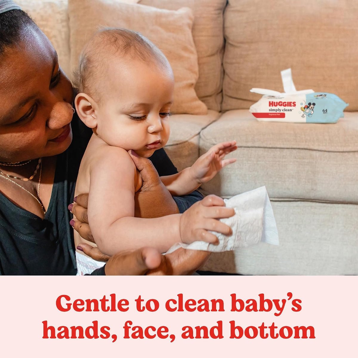 Huggies Simply Clean Unscented Baby Wipes, Flip-Top Pack, 64 Count - view 6