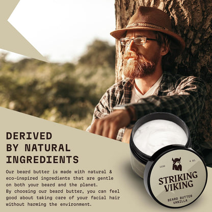 Striking Viking Beard Butter for Men, Vanilla Scent, 4 oz - view 2